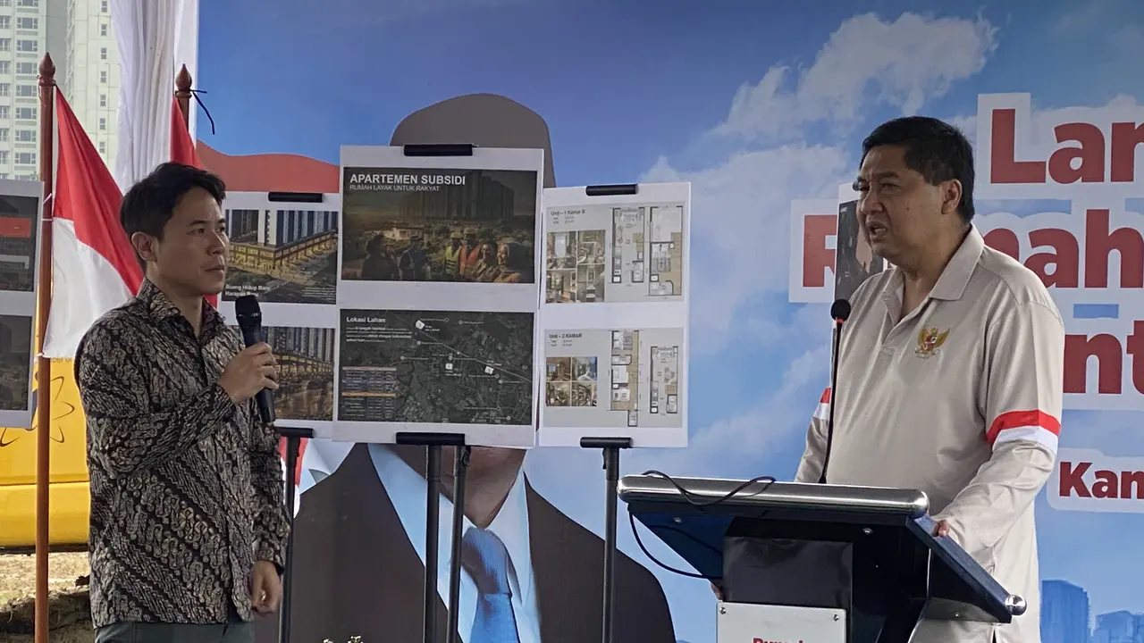 Menteri PKP Maruarar Sirait dalam acara land clearing di Meikarta, Kamis (29/1/2026). (Liputan6.com/Tian)