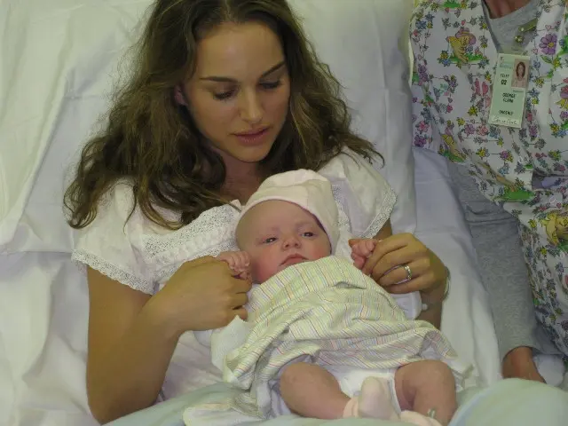Natalie Portman and her baby