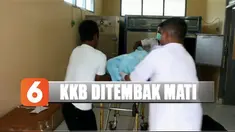 Pasca kontak tembak, jenazah tersangka dievakuasi ke rumah sakit sebelum dipulangkan kepada keluarganya.