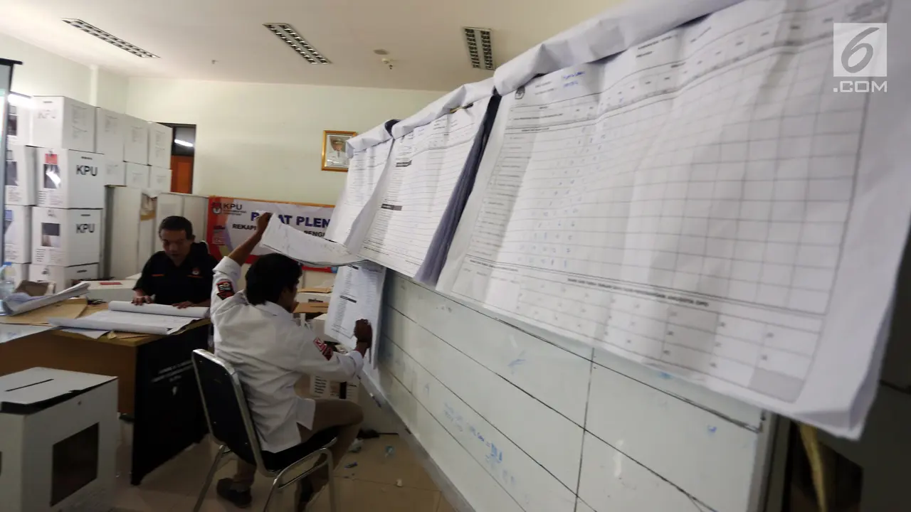 Intip Rekapitulasi Surat Suara di Kecamatan Menteng