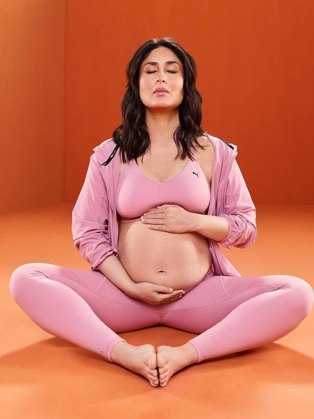 6 Gaya Pemotretan Kareena Kapoor saat Yoga dengan Baby Bump, Curi Perhatian