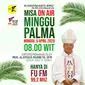 Misa Minggu Palma sebagai masuknya pekan suci jelang Paskah di Asmat dilakukan dengan on air radio. (Liputan6.com/Komsos Keuskupan Asmat/Katharina Janur)