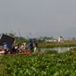 Suasana shooting iklan Kuku Bima Energi di danau Rawa pening, Semarang. (foto : Liputan6.com/edhie prayitno ige)