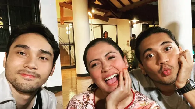 Achmad Megantara bersama Fera Feriska dan Giorgino Abraham (Foto: Instagram/f.muchtar360)