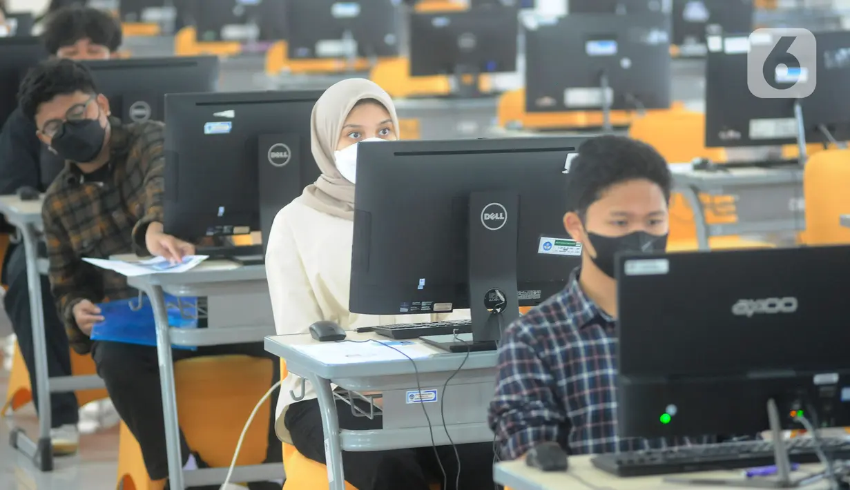 Total keseluruhan peserta UTBK-SNBT di UPNVJ tahun 2023 ini mencapai 22.400 orang. (merdeka.com/Arie Basuki)