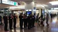 Suasana penjemputan yang tertib di terminal kedatangan Bandara Haneda, Jepang (Liputan6.com/Pool/Maulidinov)