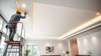 10 Model Plafon Gypsum Ruang Tamu Terbaru 2025 yang Bikin Betah dan Menawan