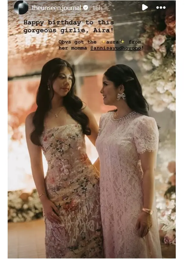 5 Gaya Memukau Almira Yudhoyono Pakai Dress Brokat Floral di Pesta Ultah ke-17