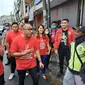 Ketua Umum Partai Solidaritas Indonesia (PSI) Giring Ganesha, blusukan ke kawasan Pasar Lama Kota Tangerang, Sabtu (10/9/2022).