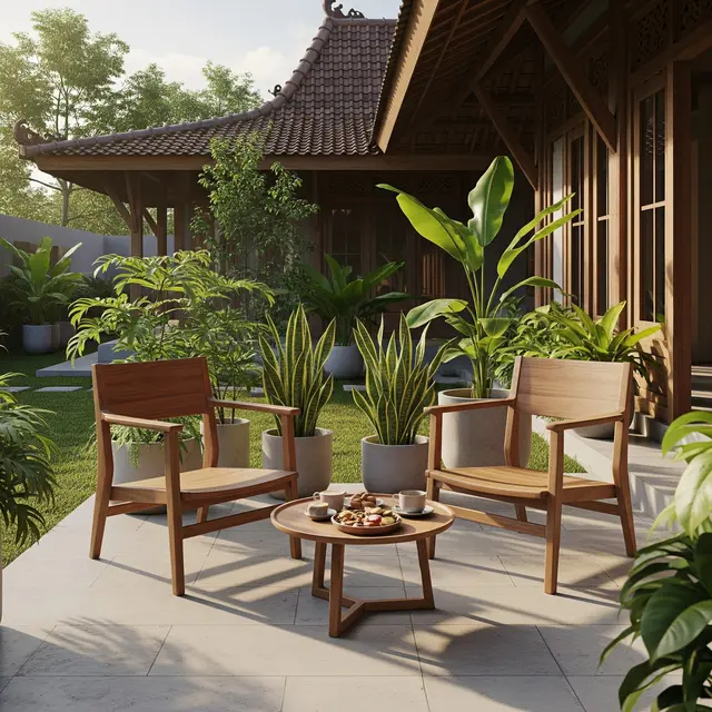 Model Teras Dekat Halaman Belakang Rumah