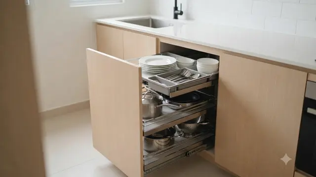 Ide Sekat Area Cuci Piring untuk Dapur Kecil