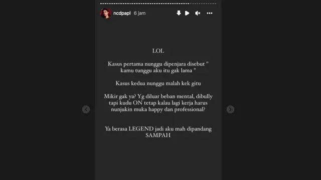 Nora Alexandra Mendadak Curhat Bahas Pernikahan, Merasa Harga Dirinya Diinjak-Injak. (instagram.com/ncdpapl)