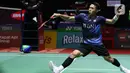 Jojo menang dua set langsung 21-17, 21-10 dalam waktu 39 menit. (Liputan6.com/Helmi Fithriansyah)