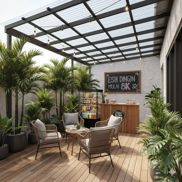 Tips Praktis Mewujudkan Desain Teras Rumah Bisa untuk Jualan Es Teh
