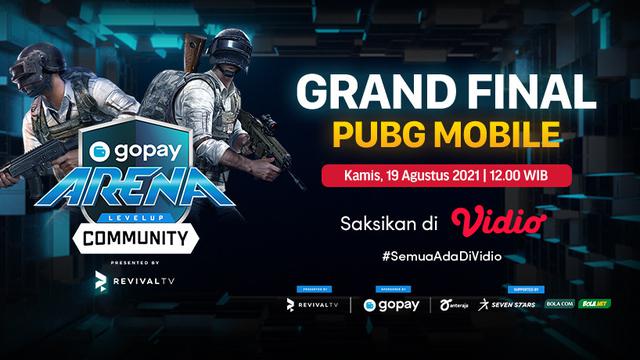 Link Live Streaming Grand Final GoPay Arena Level Up Community PUBG Mobile di Vidio, Kamis 19 Agustus 2021