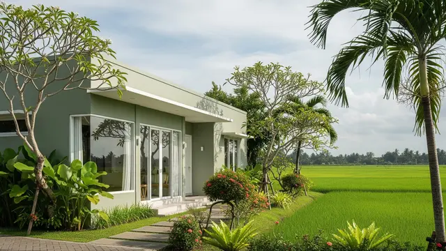 Warna Cat untuk Rumah di Dekat Sawah (Image by Gemini AI)