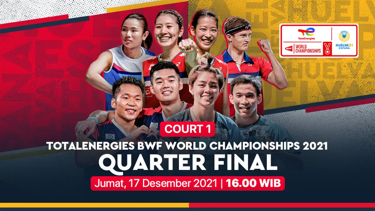 Jadwal lengkap babak 8 Besar BWF World Championships 2021 Jumat, 17 Desember 2021