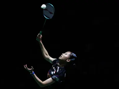 Pebulu tangkis tunggal putri Indonesia, Putri Kusuma Wardani saat beraksi melawan wakil Taiwan, Sung Shuo Yun, pada babak 32 besar Indonesia Masters 2026 di Istora Gelora Bung Karno, Senayan, Jakarta, Rabu (21/1/2026) malam. Mengalahkan wakil Taiwan, Sung Shuo Yun, tunggal putri Indonesia, Putri Kusuma Wardani memastikan langkah ke babak 16 besar Indonesia Masters 2026. (Bola.com/Abdul Aziz)