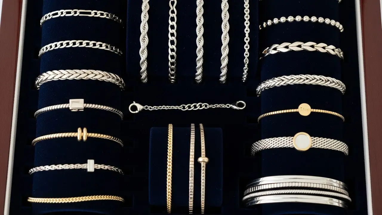Model Gelang Rantai 7 Gram Emas Putih yang Elegan