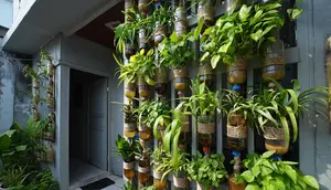8 Cara Membuat Taman Vertikal dari Botol Bekas, Cocok Buat di Teras atau Halaman Belakang
