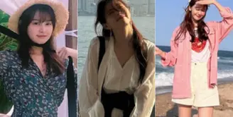 Outfit ke Pantai ala Artis Korea Selatan. [Instagram]