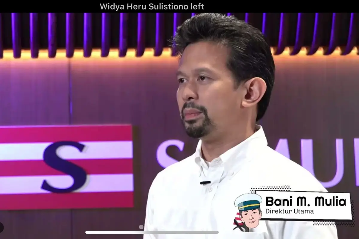 Direktur Utama Samudera Indonesia Tbk (SMDR) Bani M. Mulia, dalam konferensi pers Laporan Kinerja Tahun Buku 2025, secara virtual, Senin (30/3/2026). (Liputan6.com/Tira)