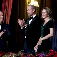 Pangeran William dan Kate Middleton menghadiri Royal Variety Performance di London, Inggris, Rabu, 19 November 2025. (dok. Jonathan Buckmaster / POOL / AFP)