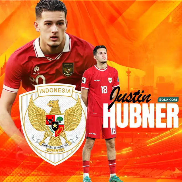Timnas Indonesia - Ilustrasi Justin Hubner