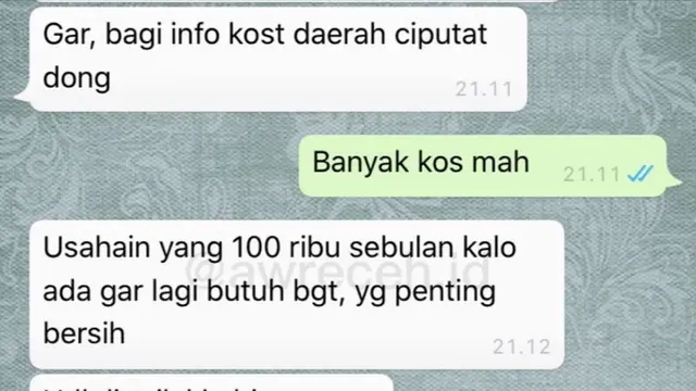 chat absurd teman