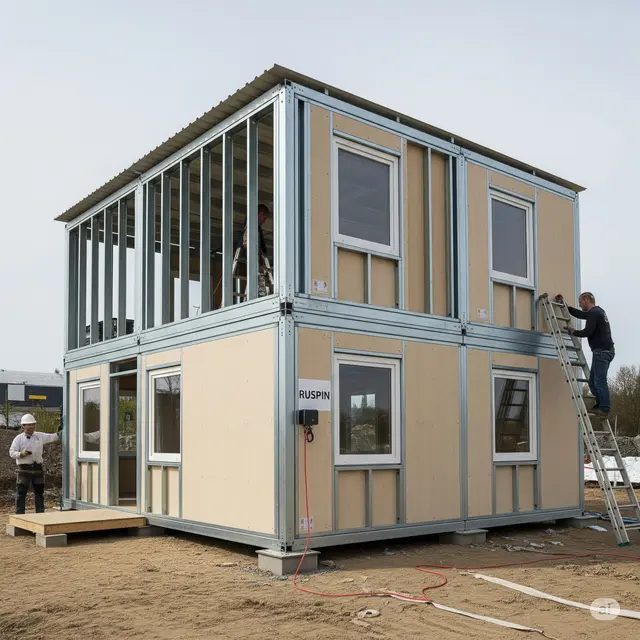 Konstruksi RUSPIN (Rumah Sistem Panel Instan)