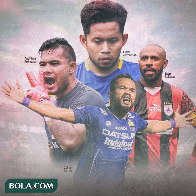 Ilustrasi Pemain: Boaz Solossa, Andritany Ardhiyasa, Zulham Zamrun, Andik Vermansyah