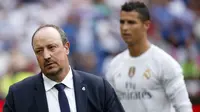 PUJI - Rafael Benitez memuji keberhasilan Cristiano Ronaldo menjadi pencetak gol terbanyak sepanjang masa Real Madrid. (REUTERS/Juan Medina)