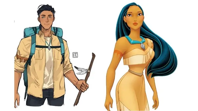 7 Potret Jika Putri Disney Berubah Jadi Pria Modern, Tetap Mempesona
