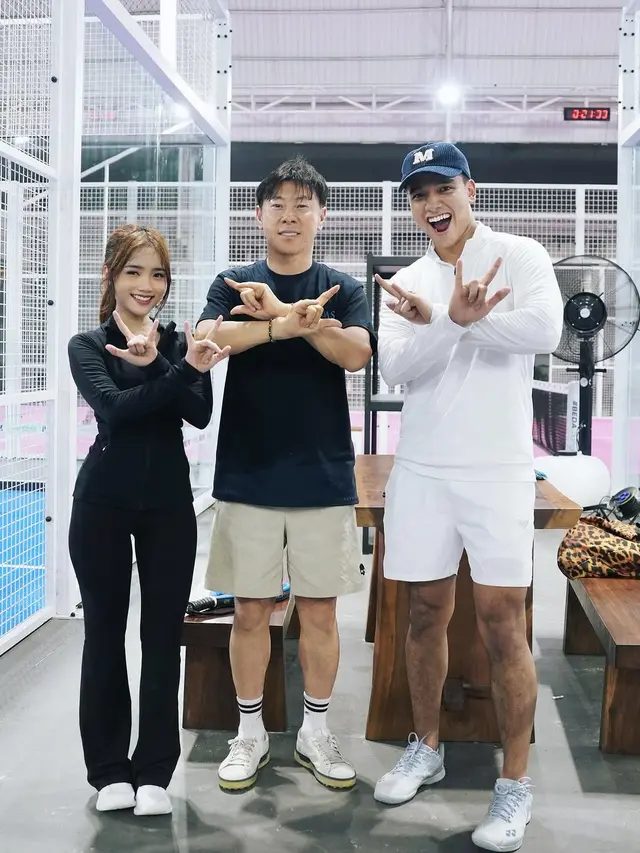 7 Potret Fuji dan Verrell Olahraga Bareng Shin Tae-yong, Diajari Tren Velocity