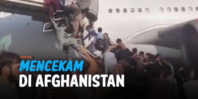 VIDEO: Mencekam! Warga Afghanistan Kocar-Kacir Diberondong Tembakan Senjata