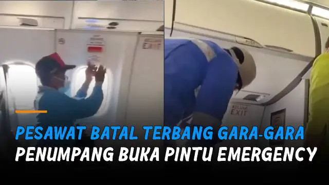 Menurut penumpang tersebut, ia penasaran dan tangannya tidak sengaja menekan panel atau tombol membuka pintu darurat.