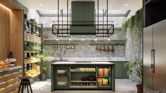 Potret Penampakan Dapur Baru Chef Arnold, Bernuansa Hijau dan Elegan. (Sumber: Instagram/arnoldpo)