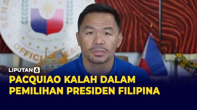 Petinju Filipina Manny Pacquiao akui Kekalahan dalam Pemilihan Presiden