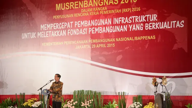 Presiden Jokowi Buka Musrenbangnas 2015