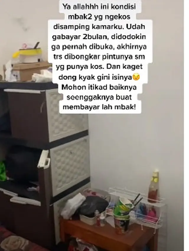 Penghuni Tak Bayar 2 Bulan dan Kabur, Kondisi Kamar Kos Ini Bikin Merinding
