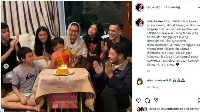 Shalima Hakim merayakan ulang tahun ke-20 (Foto: Instagram/@chicohakim)