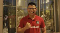 Petinju Indonesia, Chris John, saat menghadiri konferensi pers MMA Brave Fighter di Hotel Santika, Jakarta, Kamis (10/5/2018). (Bola.com/M Iqbal Ichsan)
