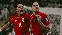 Kevin Diks mencetak gol untuk Timnas Indonesia ke gawang Timnas Arab Saudi. (Bola.com/Dok.X Timnas Indonesia).