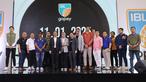 Sejumlah perwakilan klub dan pihak Indonesia Basketball League (IBL) hadir dalam acara Media Day IBL 2025 di KYZN Kuningan, Jakarta Selatan, Kamis siang (12/12/2024). Dalam Acara tersebut Direktur Utama IBL Junaz Miradiarsyah melaunching logo baru sekaligus mengumumkan waktu digelarnya IBL 2025 yakni pada awal bulan tahun depan, tepatnya pada 11 Januari 2025. (Bola.com/M Iqbal Ichsan)