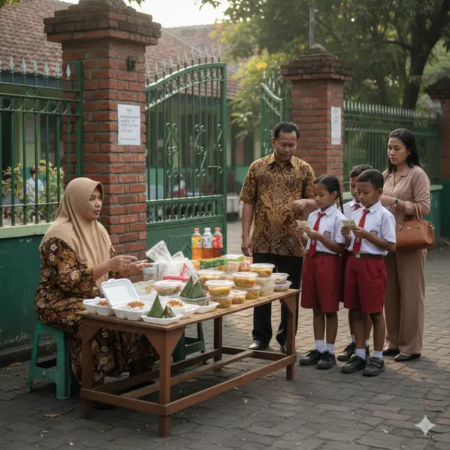 Ide Jualan untuk Ibu-Ibu saat Antar Jemput Anak Sekolah (Foto: Gemini AI)