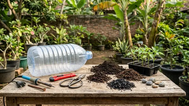 Cara Menggunakan Galon Mini 5 Liter untuk Kebun Terong dan Cabai
