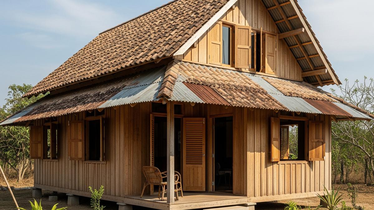7 Desain Rumah Kayu 4x6 Ala Pedesaan yang Cantik dan Adem Dihuni