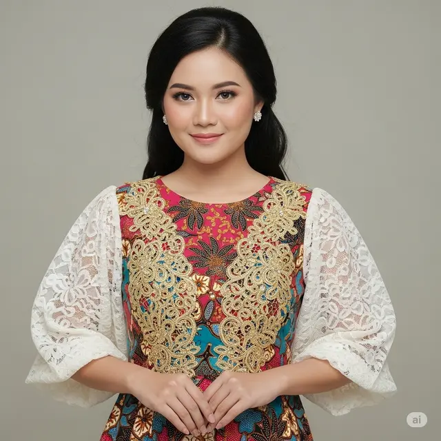 Model Lengan Brokat Balon
