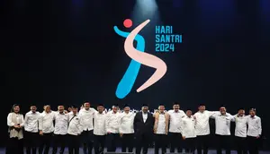 Menteri Agama (Menag) Yaqut Cholil Qoumas meluncurkan logo peringatan Hari Santri 2024 dengan mengusung tema “Menyambung Juang Merengkuh Masa Depan”. (Tim News).