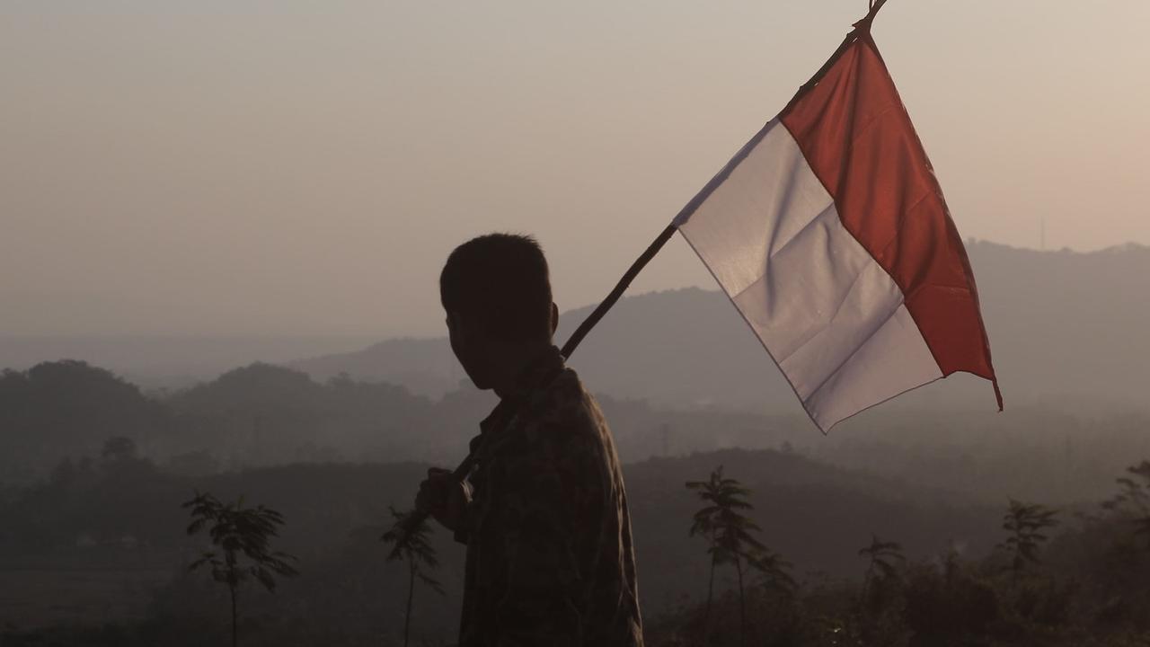 Ilustrasi bendera Indonesia, nasionalisme